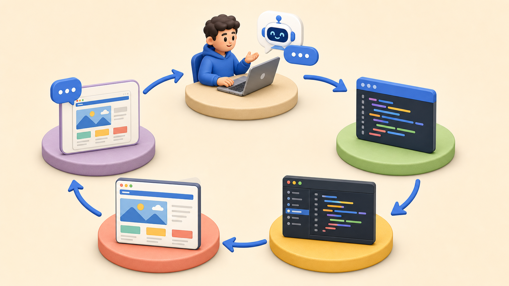 AI coding workflow illustration