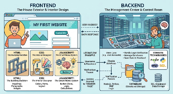 Frontend backend diagram from manual