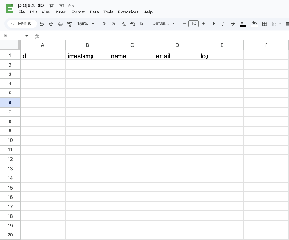 Google Sheet data headers